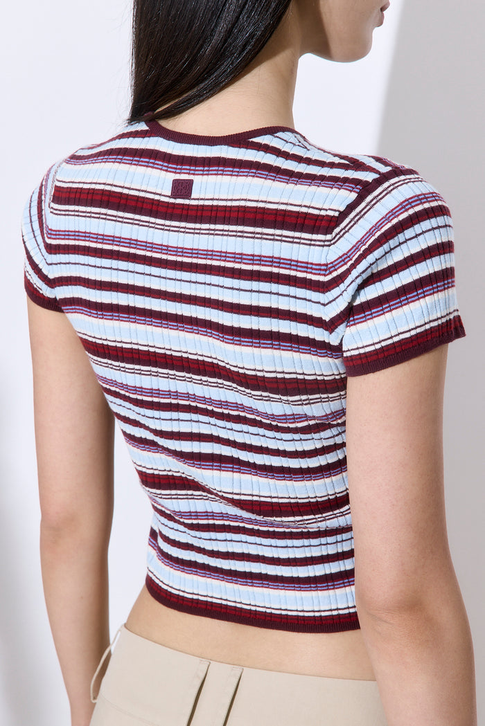 Ribbed Crew Neck Tee
