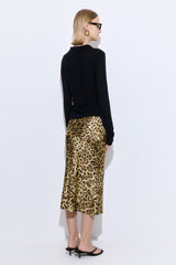 Satin Slip Midi Skirt