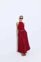 Ribbed Crew Neck Tank Top