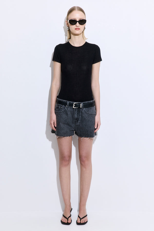 Sheer Ribbed Top
