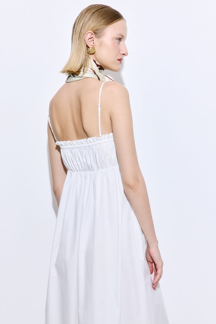 Ruffled Poplin Maxi Dress