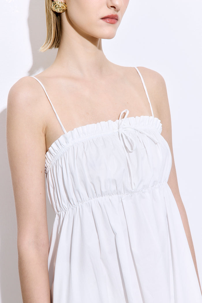 Ruffled Poplin Maxi Dress