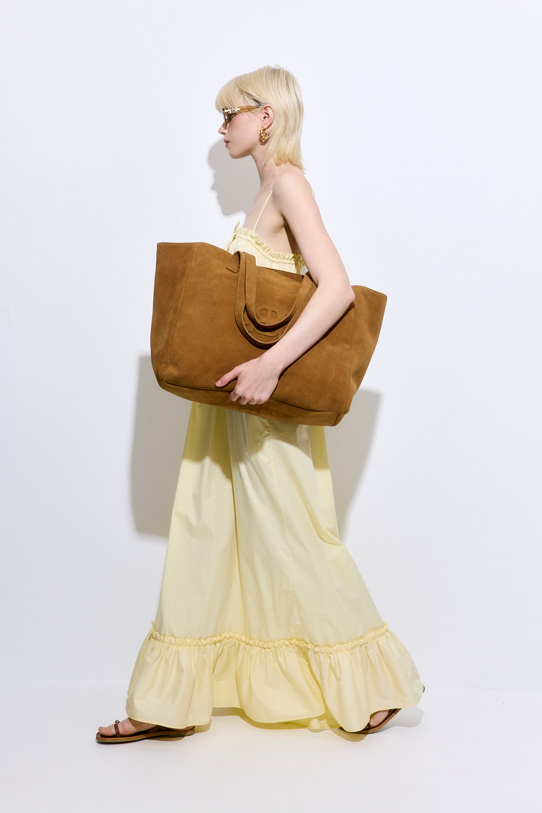 Ruffled Poplin Maxi Dress