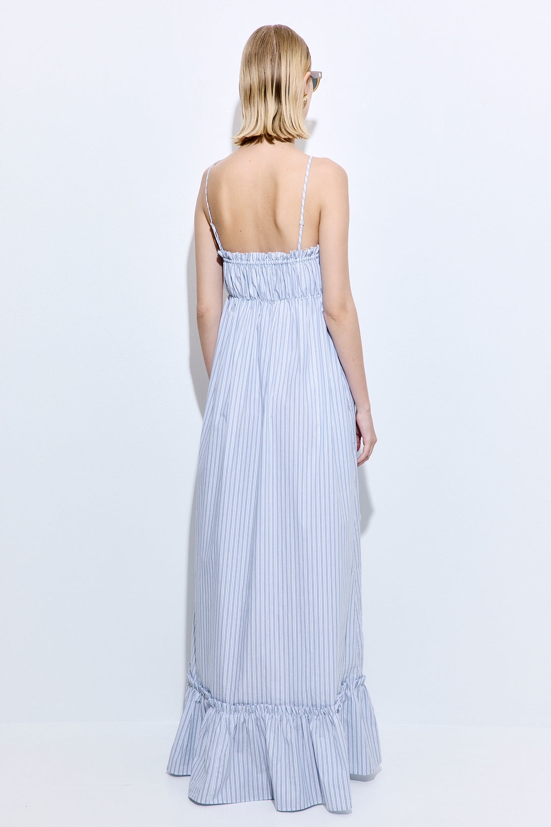 Ruffled Poplin Maxi Dress