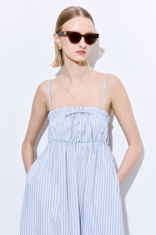 Ruffled Poplin Maxi Dress