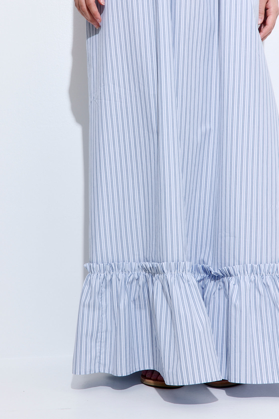 Ruffled Poplin Maxi Dress