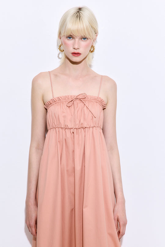 Ruffled Poplin Maxi Dress