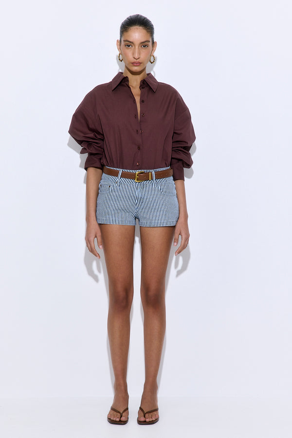 Drill Cotton Mid Rise Shorts
