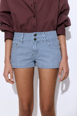 Drill Cotton Mid Rise Shorts