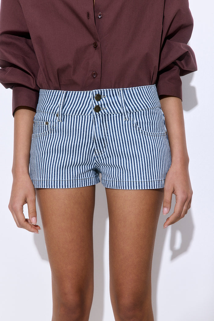 Drill Cotton Mid Rise Shorts