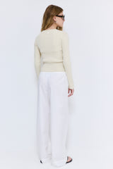 Ribbed V Neck Cardigan