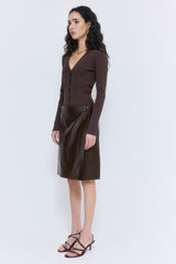 Ribbed V Neck Cardigan