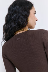 Ribbed V Neck Cardigan