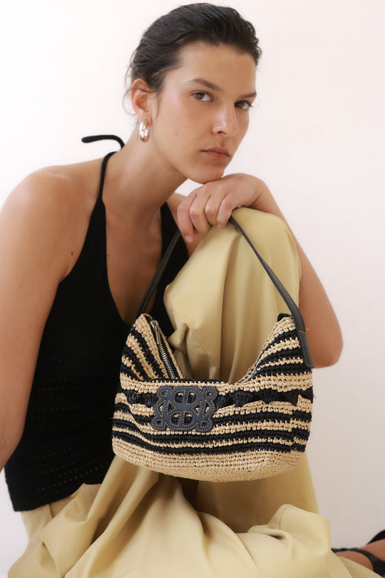 Raffia Crochet Clutch