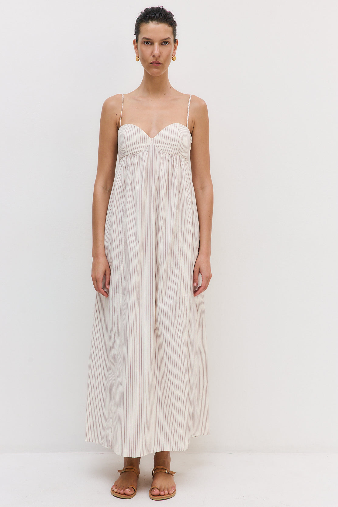 Cupped Poplin Maxi Dress - Dé Rococo
