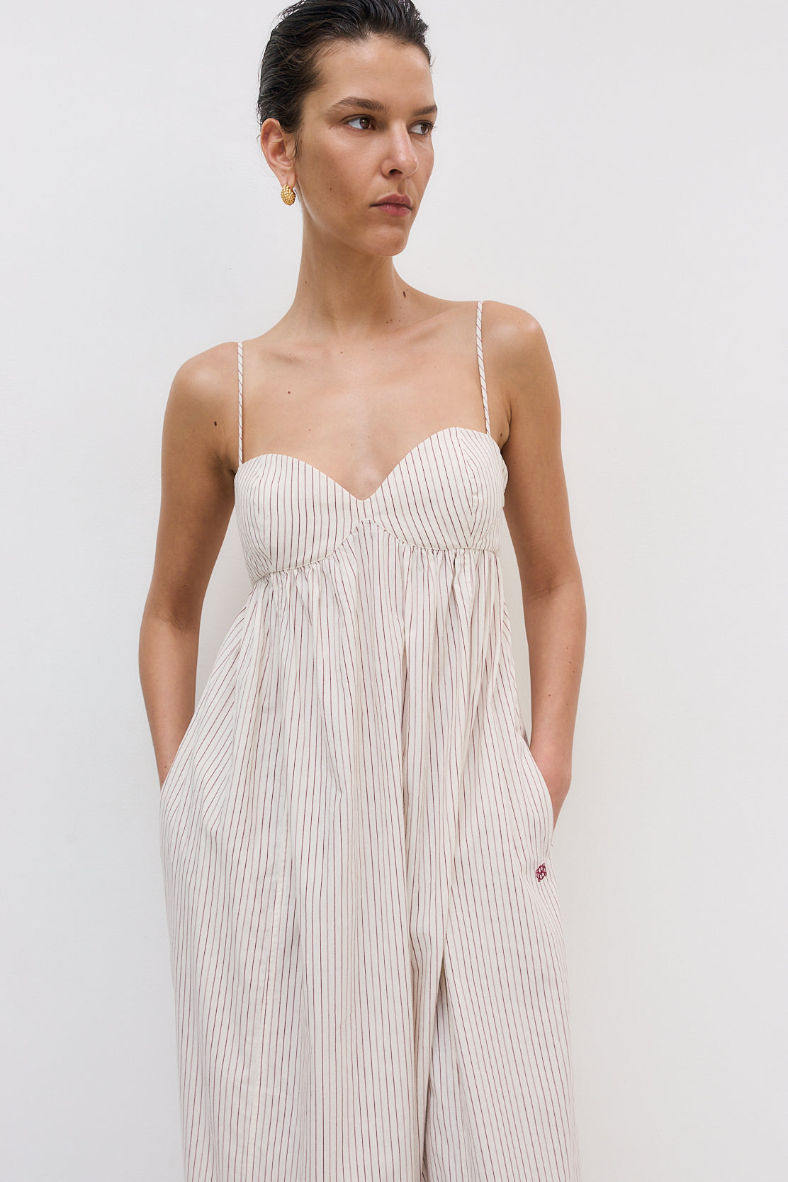 Cupped Poplin Maxi Dress - Dé Rococo