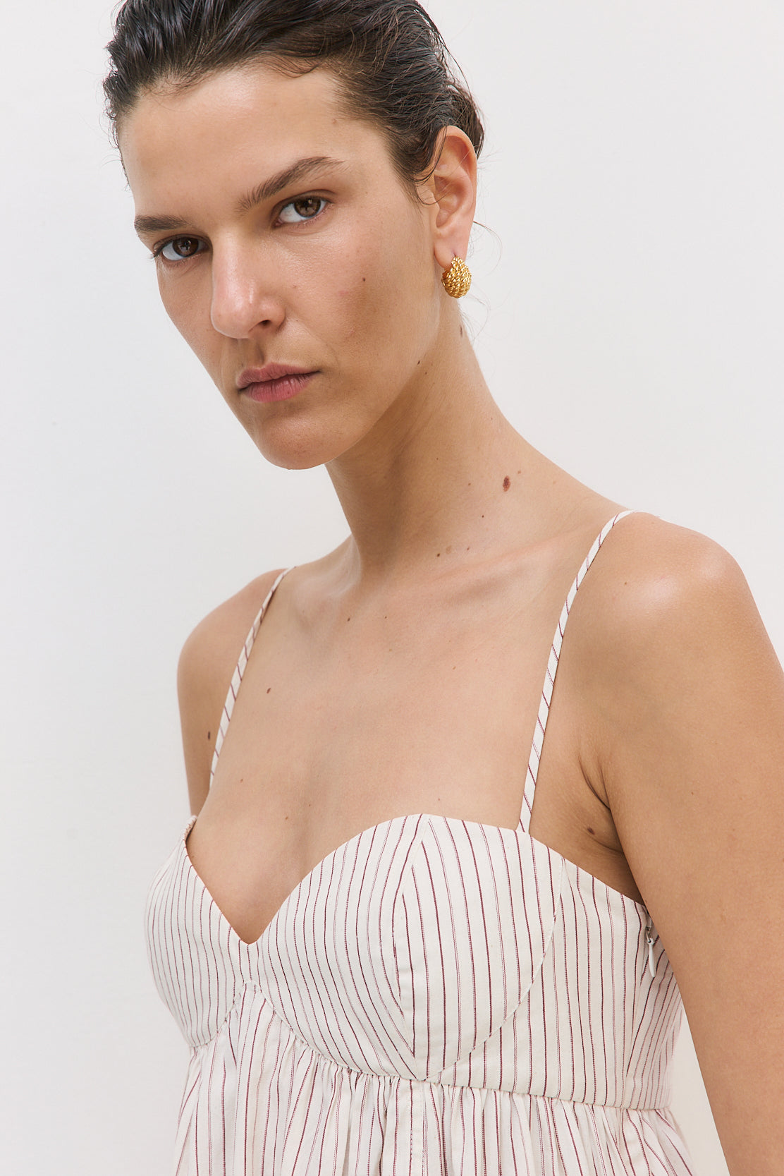 Cupped Poplin Maxi Dress - Dé Rococo