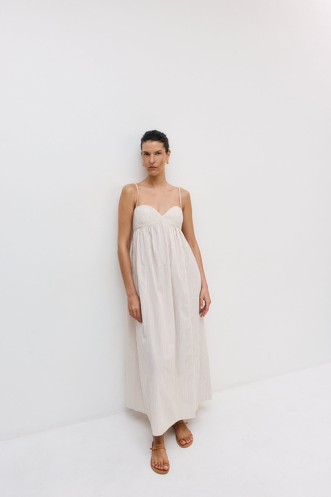 Cupped Poplin Maxi Dress - Dé Rococo
