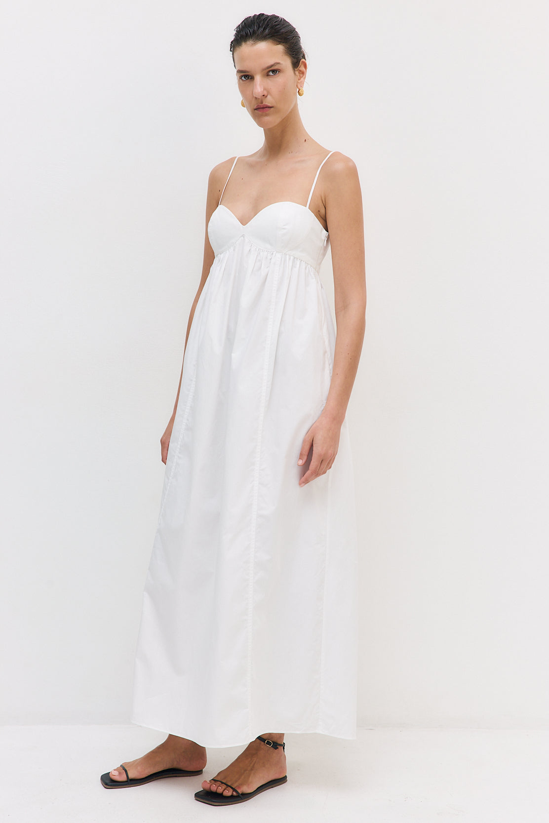 Cupped Poplin Maxi Dress - Dé Rococo