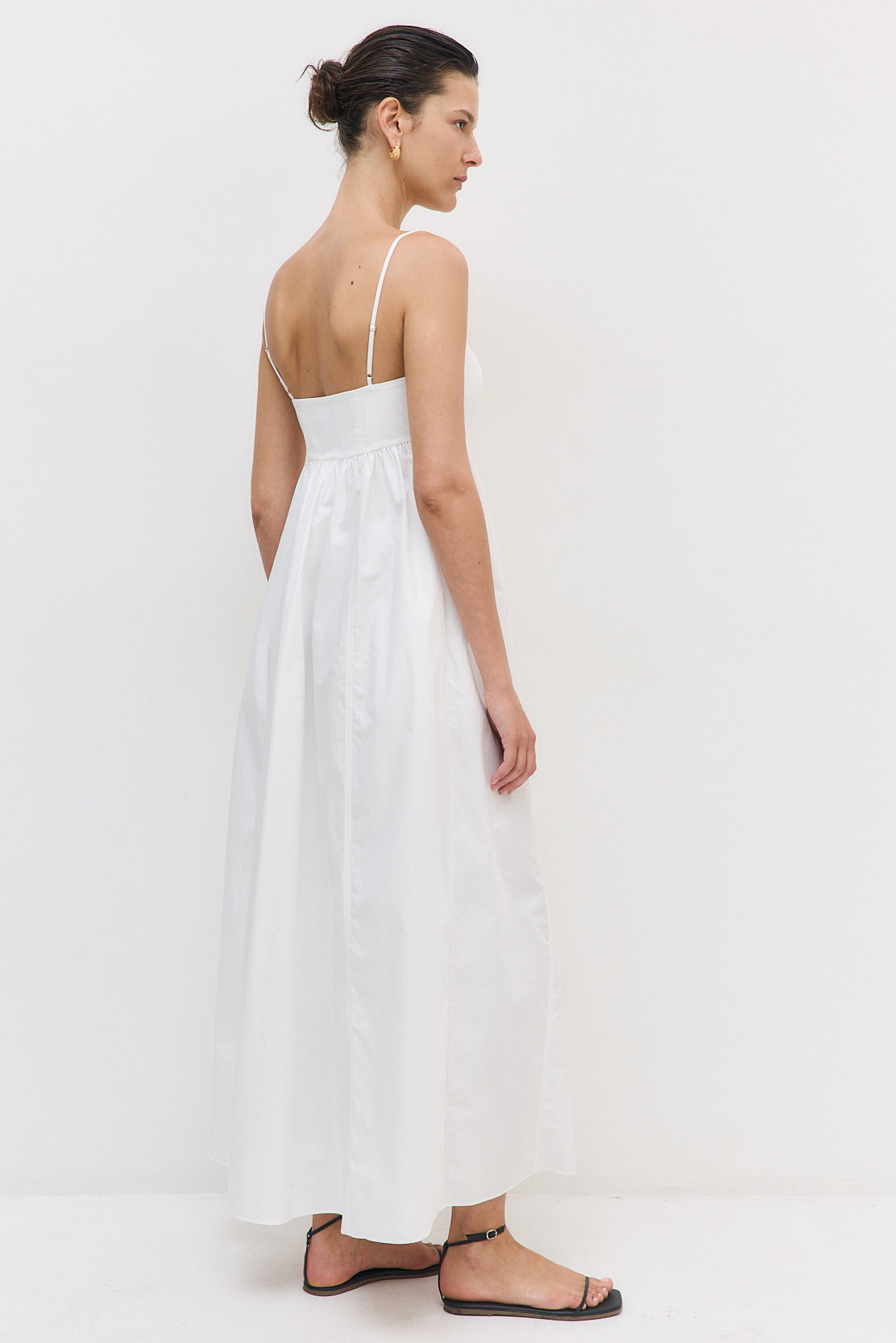 Cupped Poplin Maxi Dress - Dé Rococo