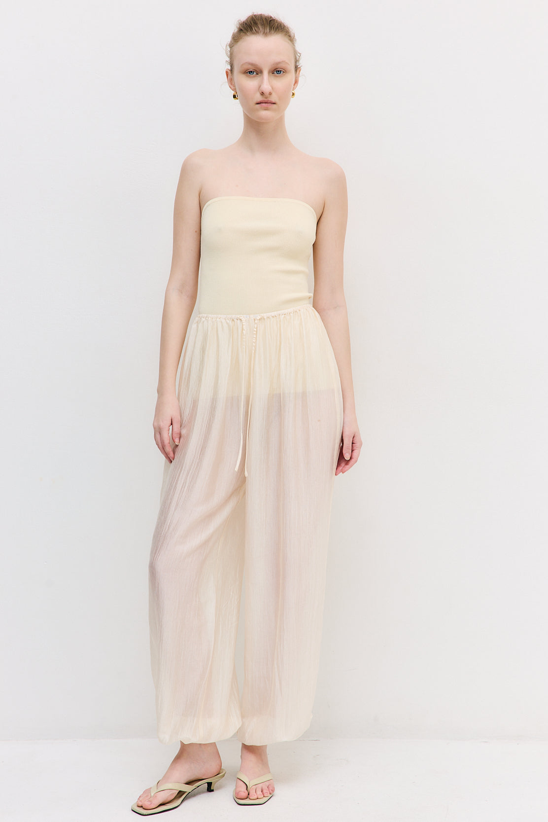 Semi Sheer Chiffon Balloon Pants - Dé Rococo