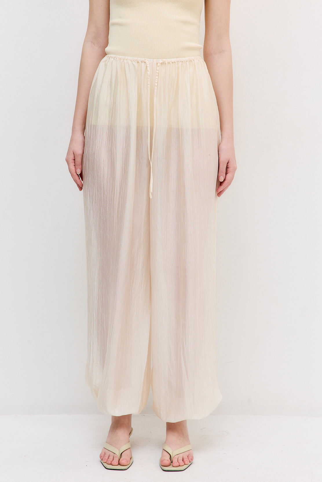 Semi Sheer Chiffon Balloon Pants - Dé Rococo