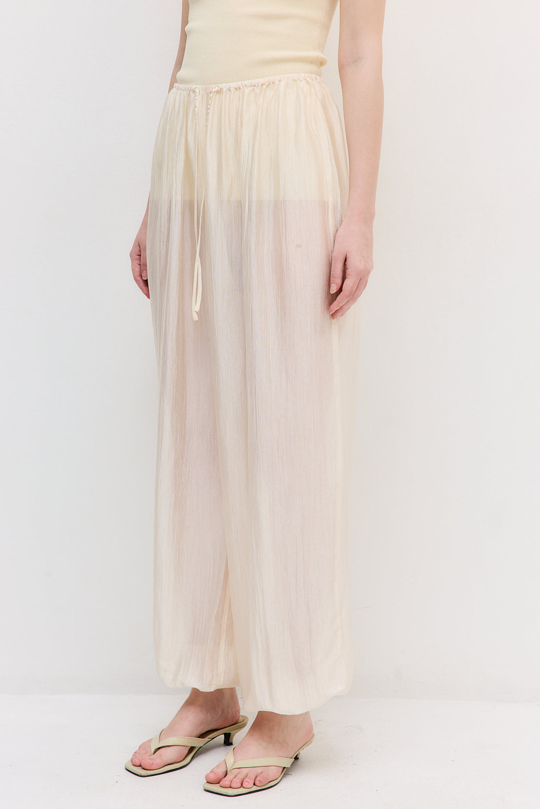 Semi Sheer Chiffon Balloon Pants - Dé Rococo