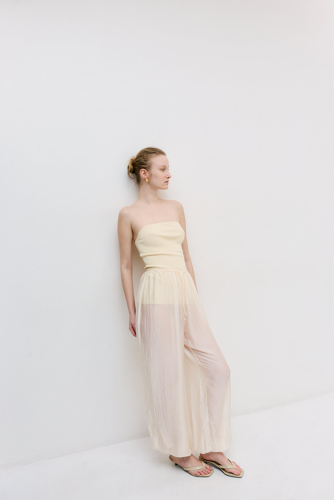 Semi Sheer Chiffon Balloon Pants - Dé Rococo