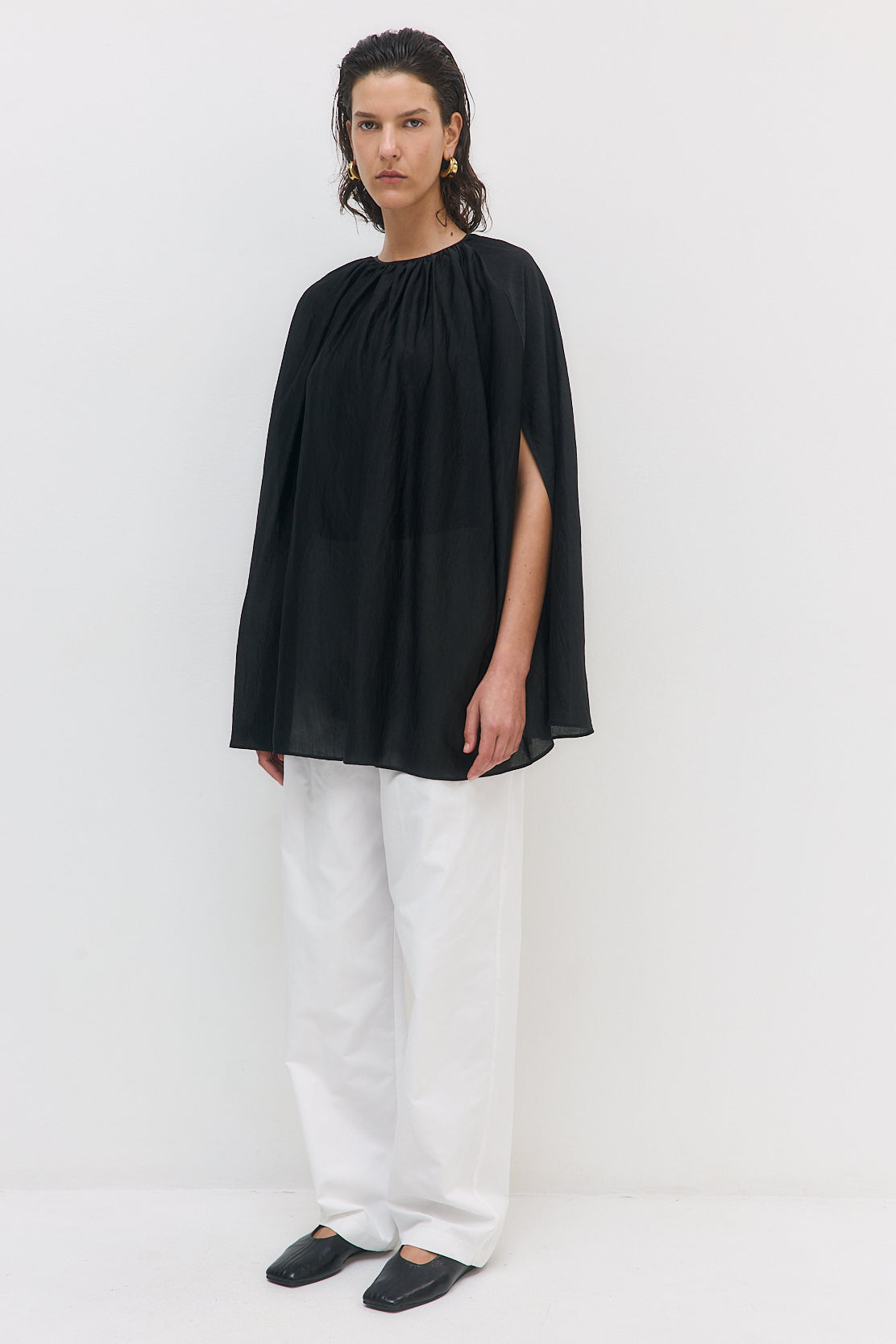 Semi Sheer Chiffon Cape