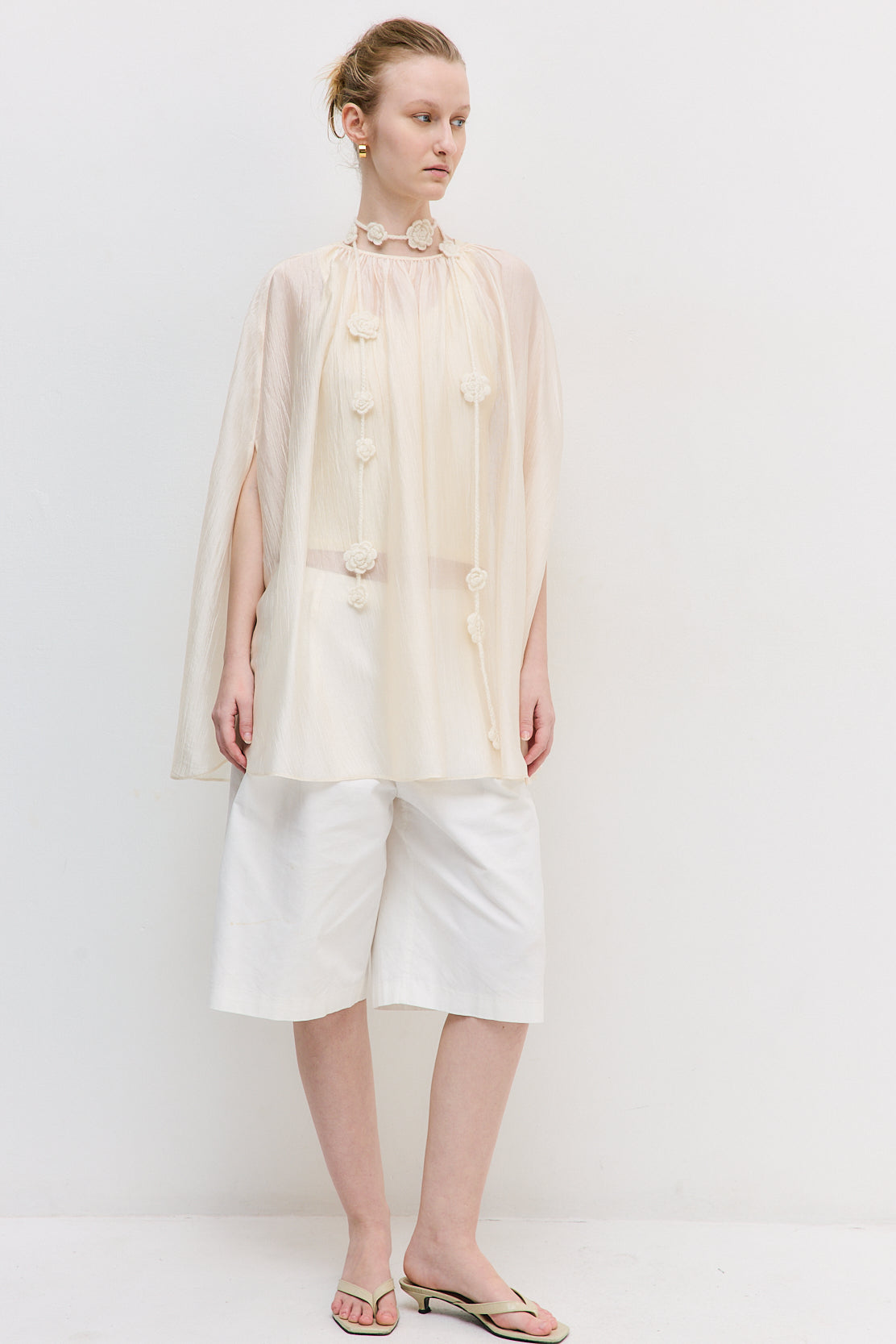 Semi Sheer Chiffon Cape