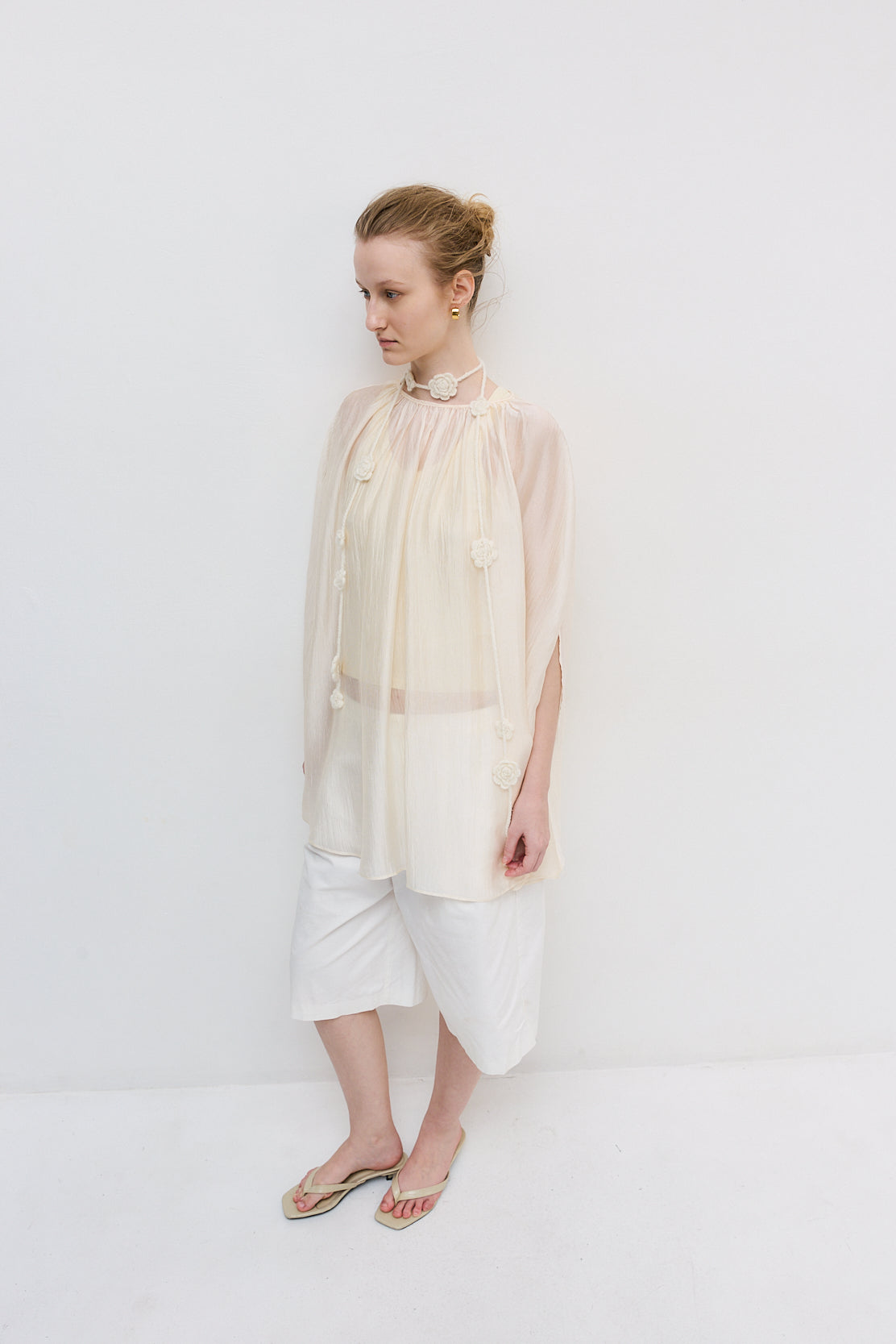 Semi Sheer Chiffon Cape
