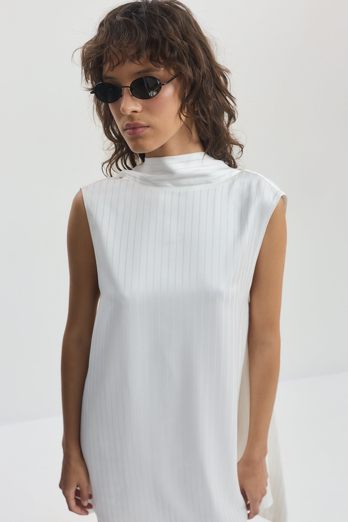 V Back Scarf Dress