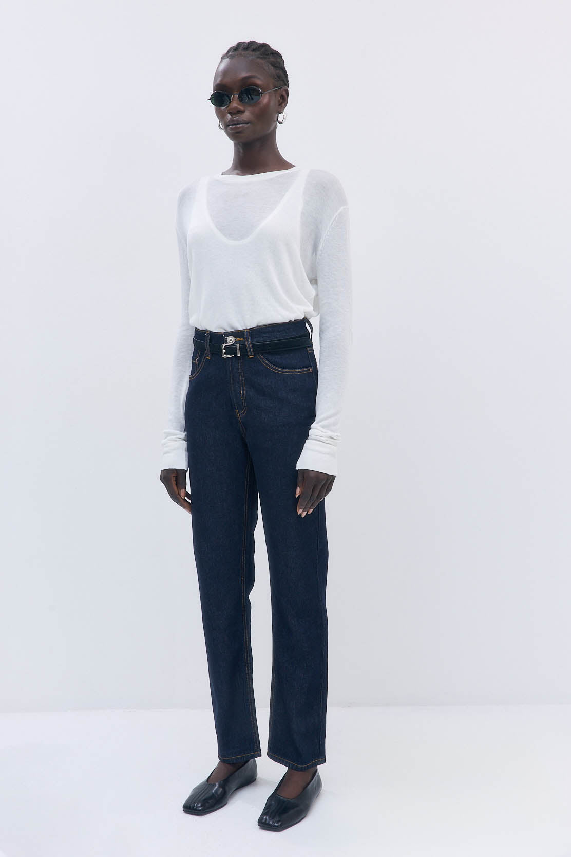 No.6| High Waisted Straight Full Length Denim