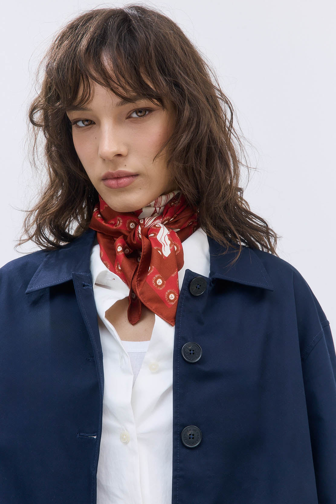 Straight Cropped Trench Coat