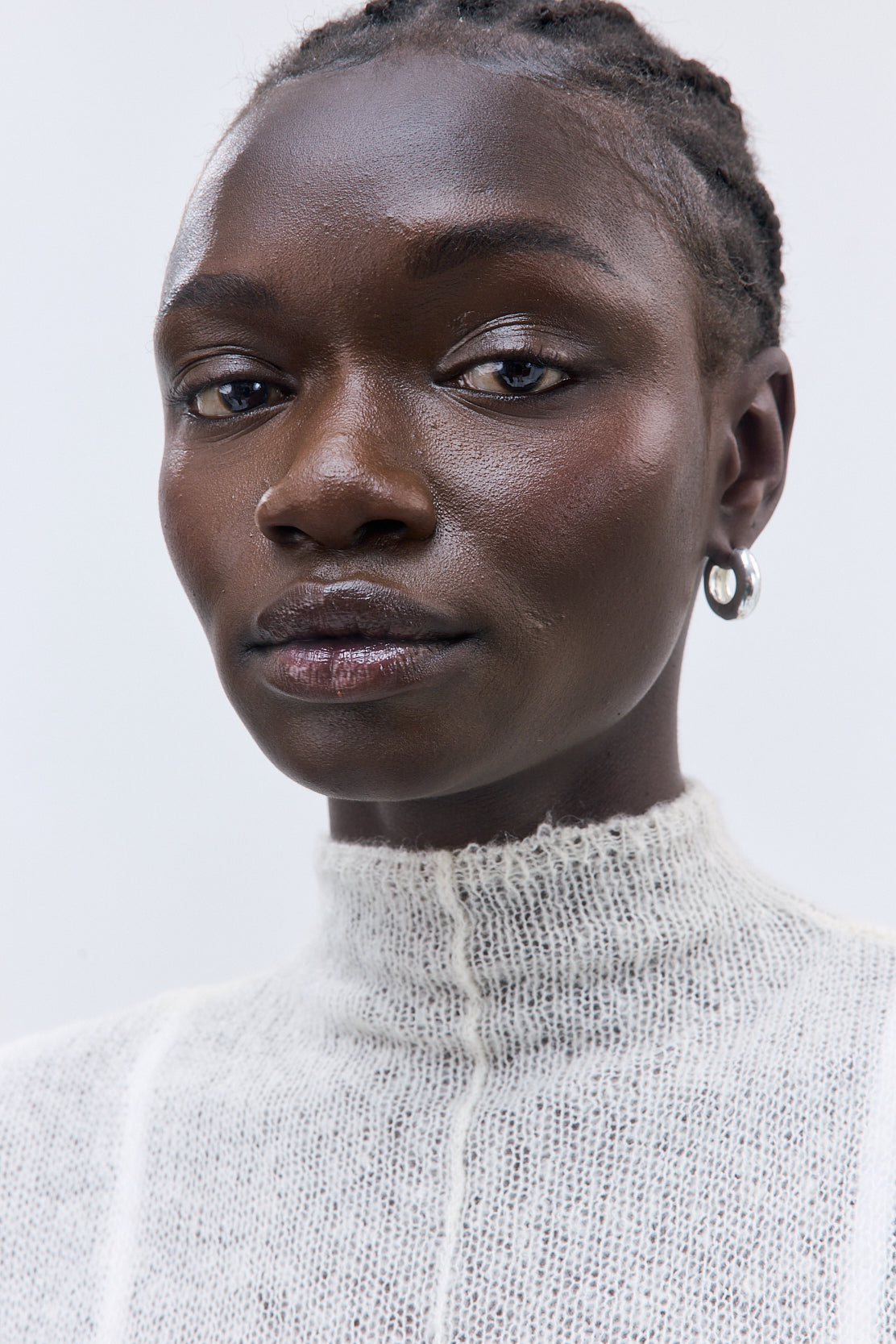 Fuzzy Sheer Mockneck Tank
