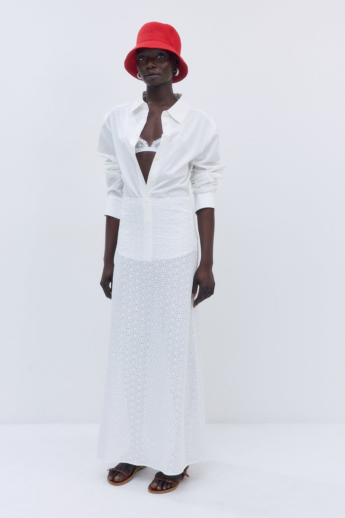 Embroidered High Rise Maxi Skirt - Dé Rococo