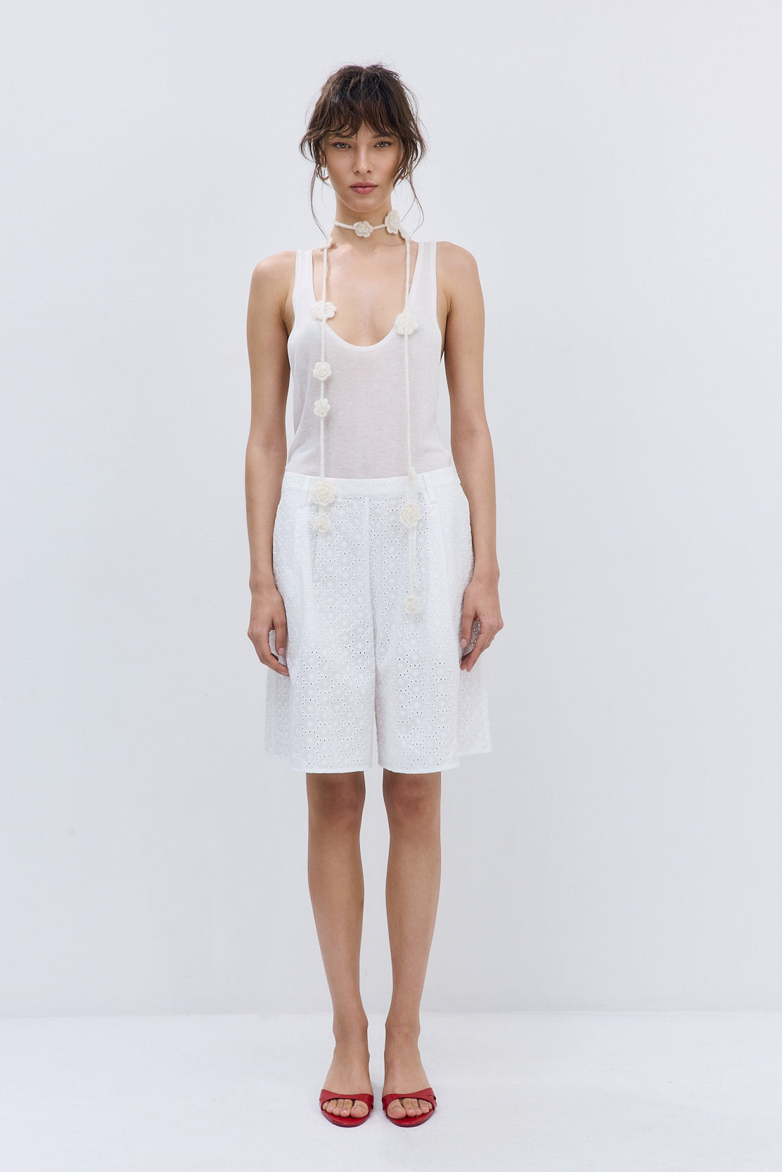 Embroidered Bermuda Shorts