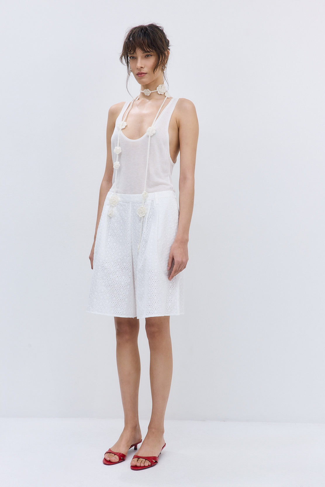 Embroidered Bermuda Shorts