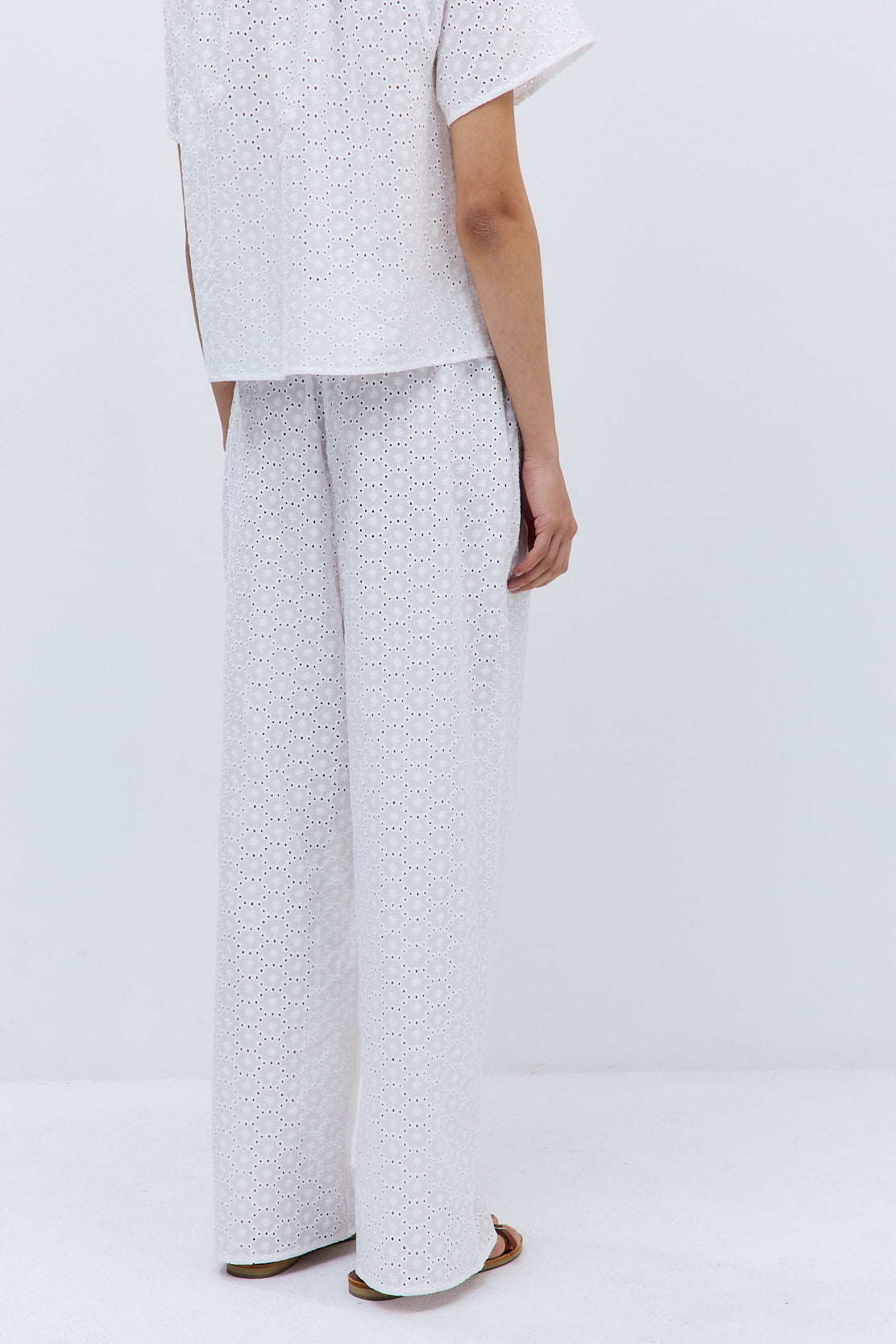 Embroidered Wide Leg Pants - Dé Rococo