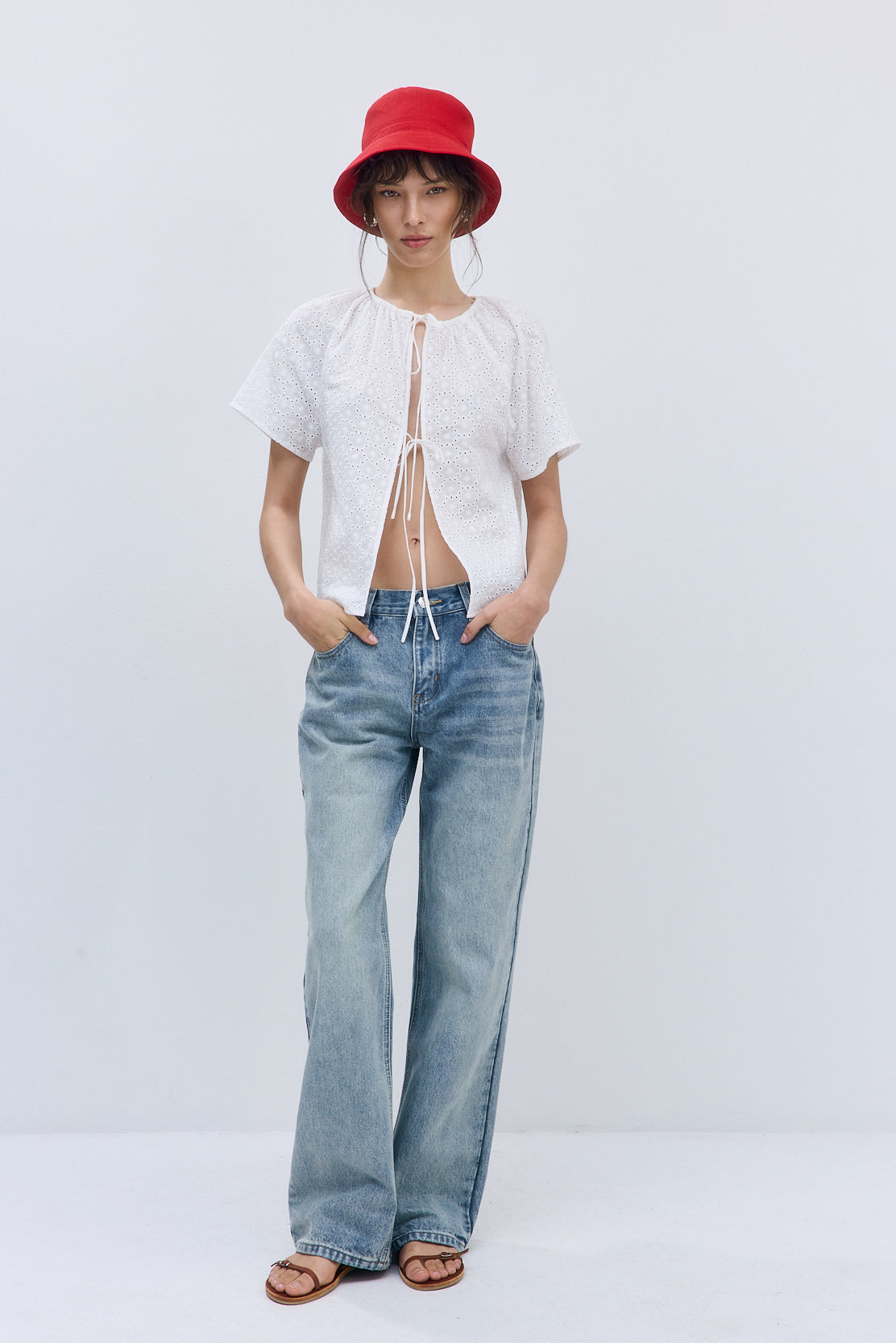 Embroidered Tie Top - Dé Rococo