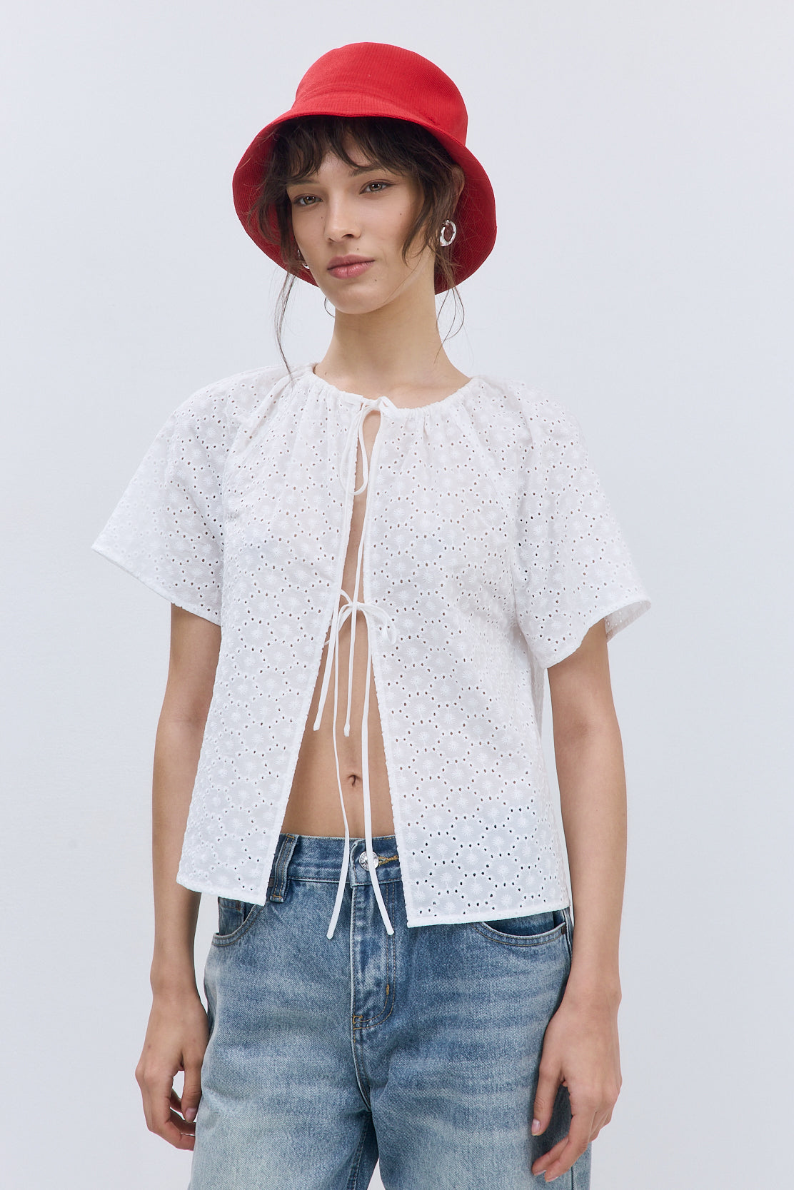 Embroidered Tie Top - Dé Rococo