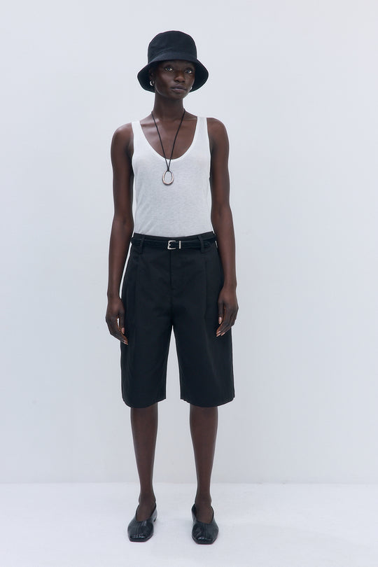 Mid Rise Bermuda Shorts
