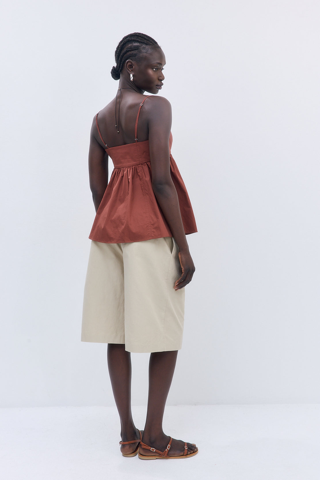 Cupped Poplin Top - Dé Rococo