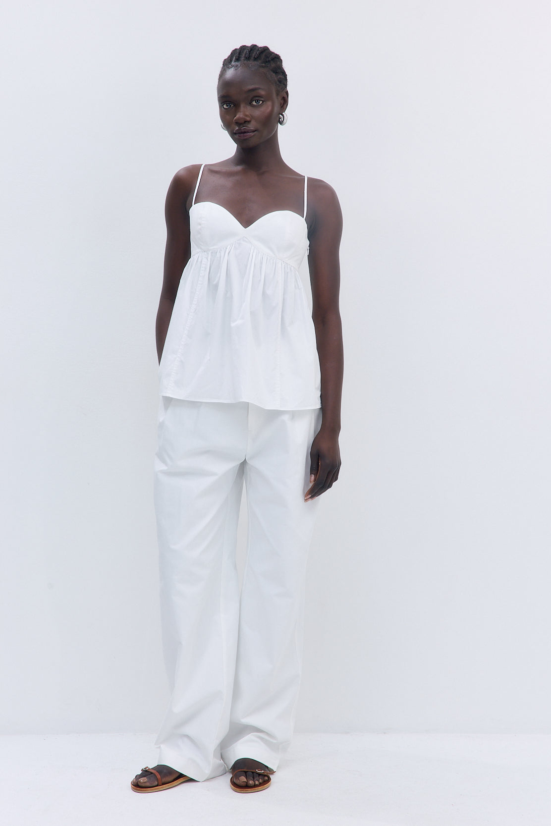Cupped Poplin Top - Dé Rococo
