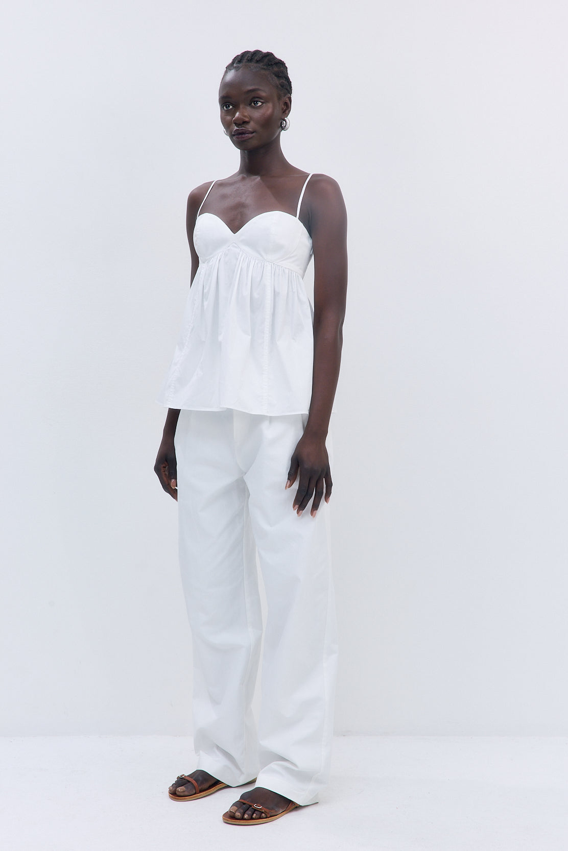 Cupped Poplin Top - Dé Rococo