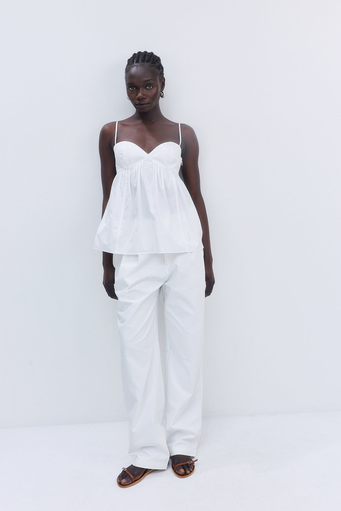 Cupped Poplin Top - Dé Rococo