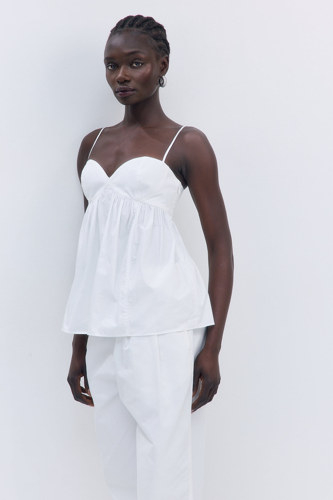 Cupped Poplin Top - Dé Rococo