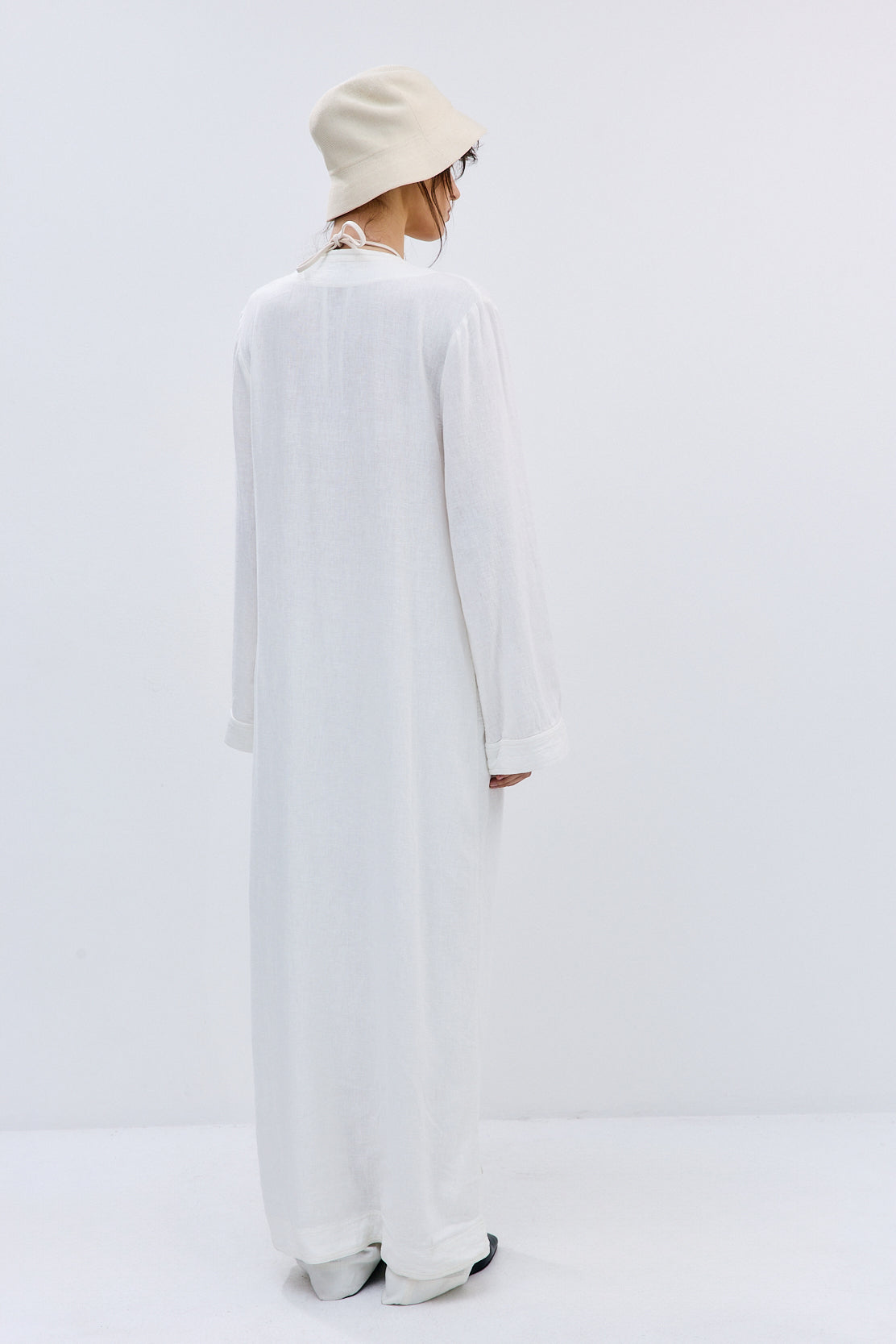 Linen String Tie Cover Up - Dé Rococo