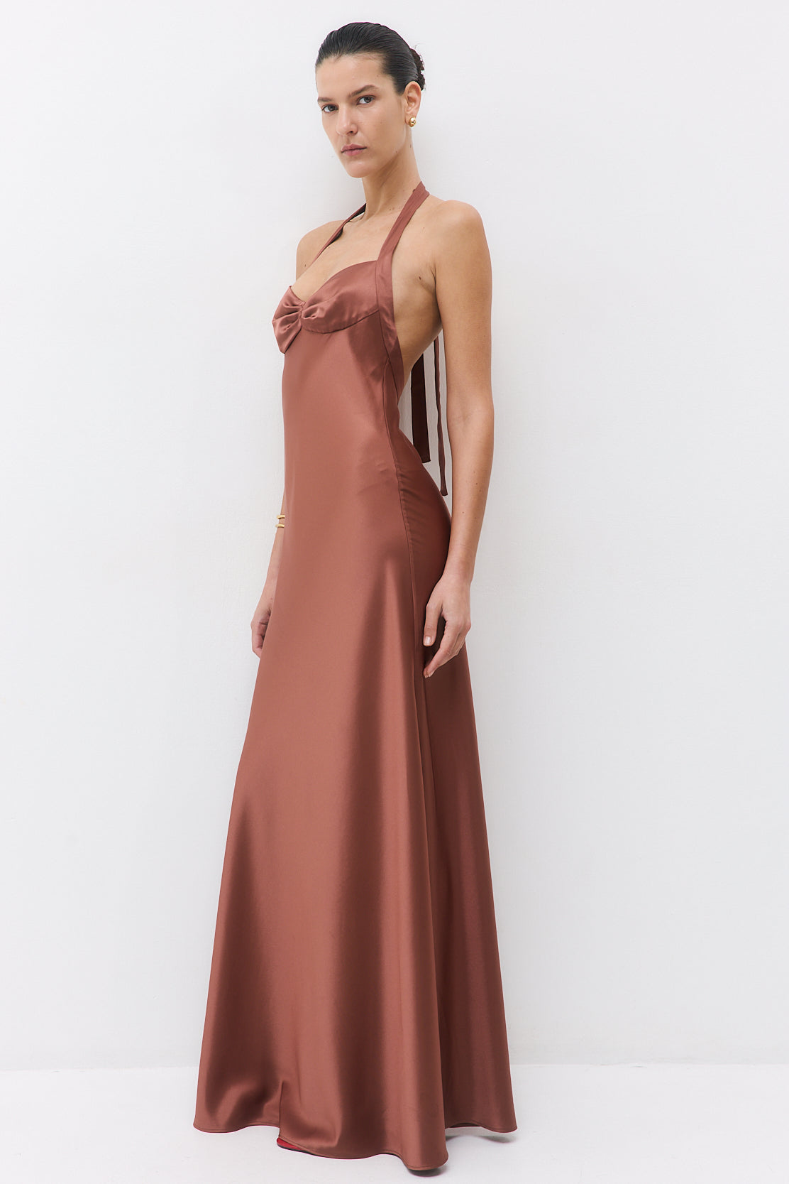 Satin Cup Maxi Dress
