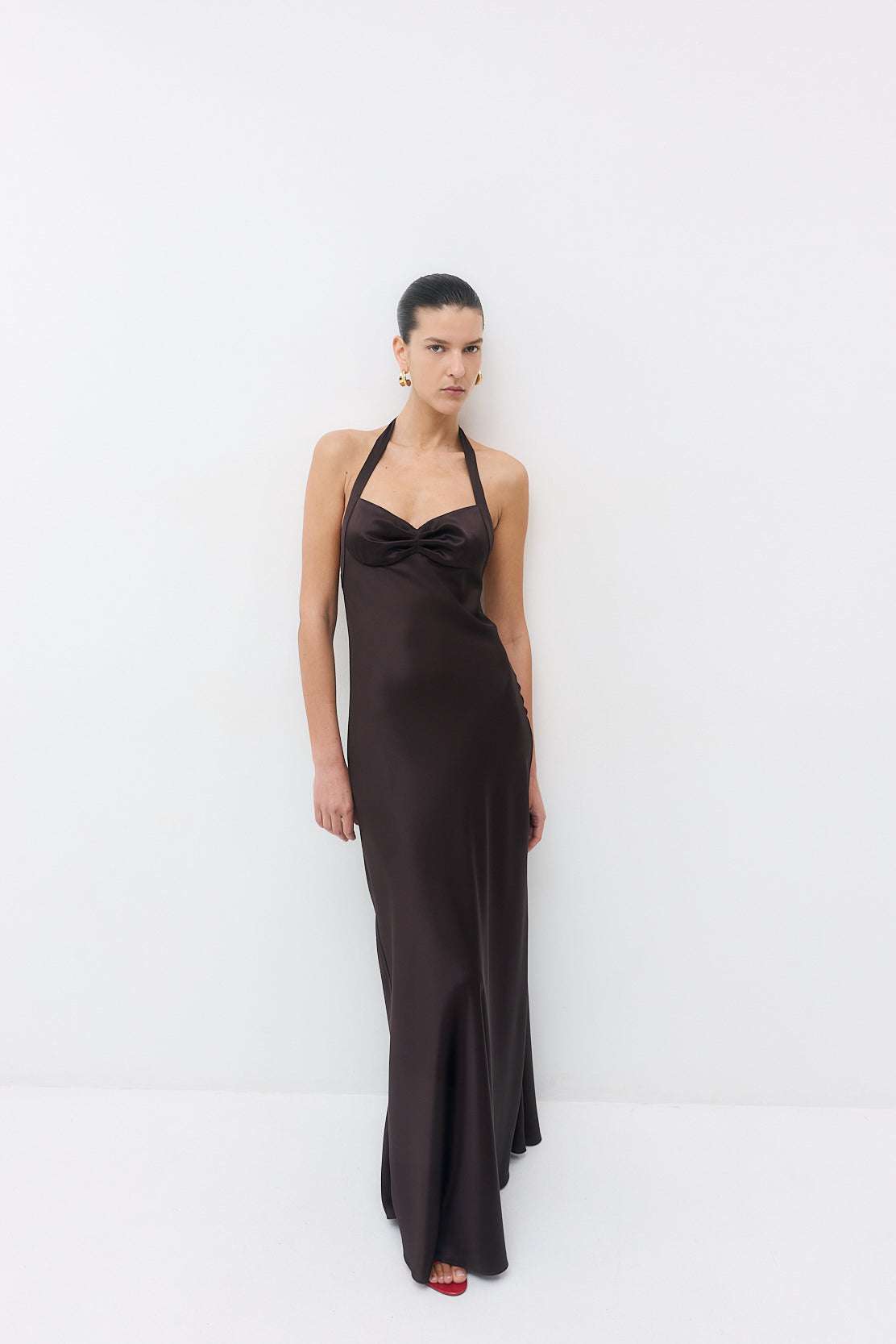 Satin Cup Maxi Dress
